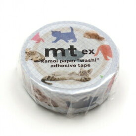【お買い得品】カモ井加工紙 マスキングテープ mt ex 子猫 15mm×7m巻 MTEX1P208