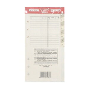【お買い得品】クオバディス タイマー17 レフィル インデックス付アドレスシート アイボリー システム手帳リフィル qv936003
