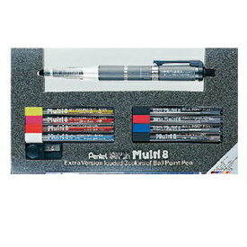 【お買い得品】ぺんてるスーパーマルチ8セット 多機能筆記具 8種類の芯内蔵 PH803ST