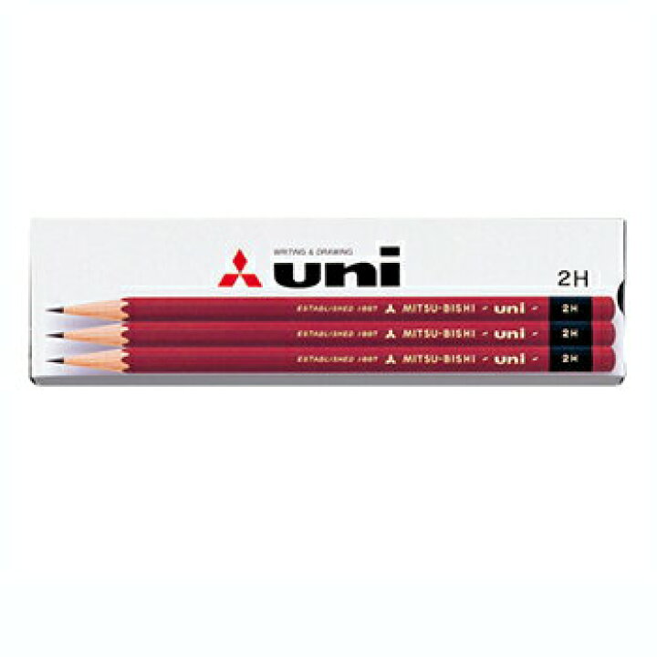 楽天市場】【お買い得品】三菱鉛筆 鉛筆 ユニ紙箱(12本入り) 2H UKN2H 