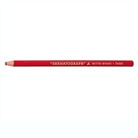 【お買い得品】三菱鉛筆 色鉛筆 油性ダーマトグラフ 1ダース(12本入り) 赤 K7600.15
