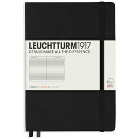 【お買い得品】ロイヒトトゥルム1917 ノートブック ハードカバー ミディアム A5 横罫 ブラック NotebooksMedium 300612