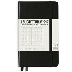 【お買い得品】ロイヒトトゥルム1917 ノートブック ハードカバー ポケット A6 ドット ブラック NotebooksPocket 333915