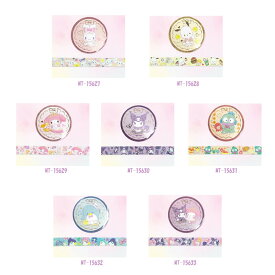 女子文具 サンリオキャラクターズ×たけいみき マスキングテープ 15mm クローズピン かわいい マステ クロミ シナモ マイメロ MT-156