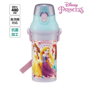 ディズニー プリンセス 直飲み プラワンタッチボトル スケーター 抗菌 水筒 幼稚園 保育園 小学校 遠足 女の子