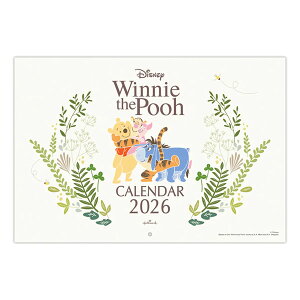 2026年度 二つ折り カレンダー大 DN くまのプーさん ホールマーク 家族 予定 スケージュール 管理 行事 人気 ディズニー 845353