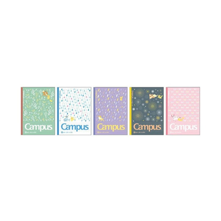 楽天市場 P 女子文具 ポケットモンスター キャンパスノート ドット入り罫線 B罫 5冊パック ポケモンタイプ 9067 ショウワノート 119 7290 02 ペンポート