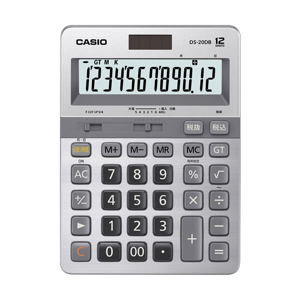 ●本格実務電卓 日数&時間・税計算 デスクタイプ カシオ DS-20DB-N 電卓