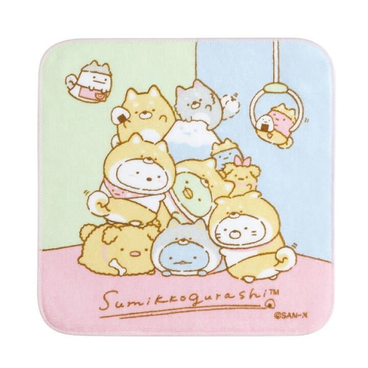 楽天市場 お買い物マラソン 当店ポイント3倍 すみっコぐらし プチタオル こいぬといぬごっこ やまづみ 5117 サンエックス ハンカチ キャラクター グッズ 女の子 かわいい 小学生 人気 おすすめ プレゼント プチタオル Cm ペンポート