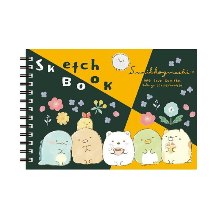 楽天市場 超ポイントバック祭り エントリー中 お花 66 サンエックス 文房具 グッズ お絵かき デッサン マインドマップ スケッチ 持ち運び 携帯 ノート かわいい キャラクター 人気 おすすめ プレゼント 女の子 ペンギン 小学生 すみっこぐらし とかげ Mh
