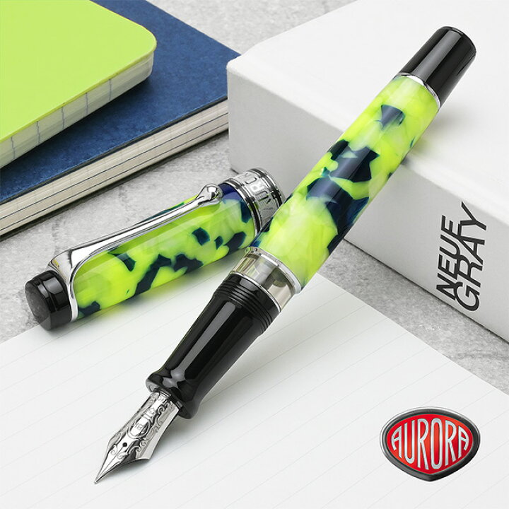 楽天市場】アウロラ 限定品 万年筆 オプティマ 365 フルオ AURORA FLUO 