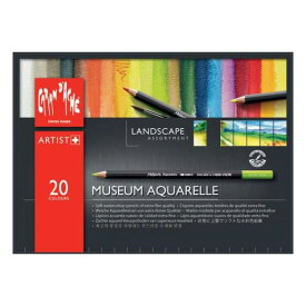 カランダッシュ 色鉛筆 ミュージアムアクアレル水溶性色鉛筆 3510-420 20色セット ランドスケープ（紙箱入）401748