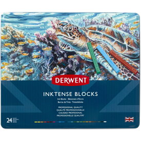 ダーウェント 色鉛筆 インクテンスブロック 2300443 24色セット メタルケース DERWENT 水彩 水彩色鉛筆 プレゼント 母の日 大人の塗り絵