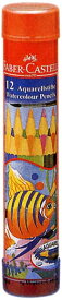 ファーバーカステル 水彩色鉛筆 12色（赤色丸缶入） TFCB-115912