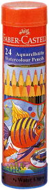 ファーバーカステル 水彩色鉛筆 24色（赤色丸缶入）TFCB-115924