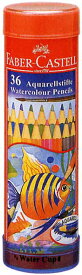 ファーバーカステル 水彩色鉛筆 TFC-115936 36色（赤色丸缶入）FABER-CASTELL 母の日 プレゼント