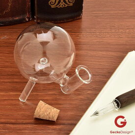 【5/20は最大P5倍！】GeckoDesign（ゲッコーデザイン）インクウェル ガラスインクボトル GD-GDB-INK-RO インク壺 インク入れ ガラス 硝子 インクポット