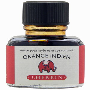 万年筆 インク エルバン ボトルインク トラディショナルインク30ml HB13057 インディアンオレンジ 冬ギフト