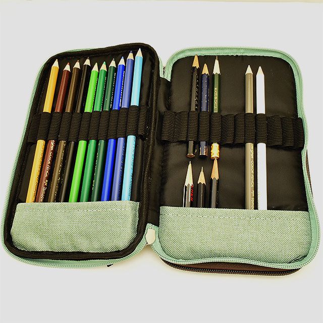 ホルベイン 色鉛筆ポーチ HCP 全4色 ペンケース 筆箱 大容量 おしゃれ シンプル ポーチ かわいい 可愛い ファスナー |  万年筆・ボールペンのペンハウス