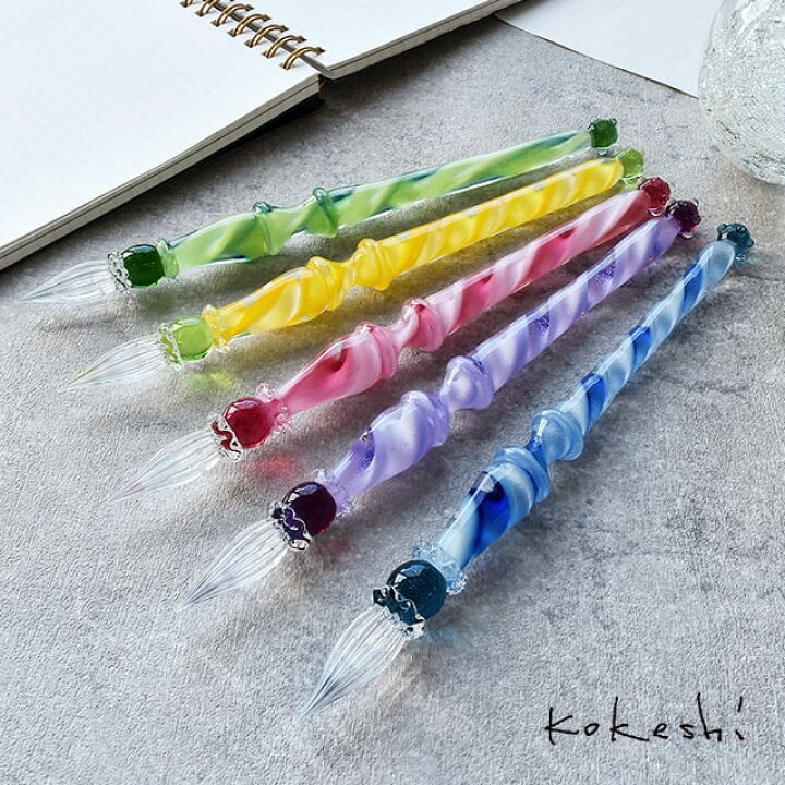 kokeshi ガラスペンLollipop Long きたり いちごみるく