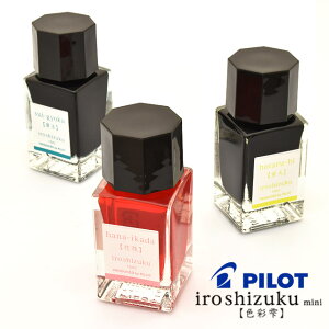 色彩雫 万年筆 インク パイロット ボトルインク いろしずく ガラスペン PILOT 万年筆インキ iroshizuku mini 15ml INK-15N 単品 プレゼント 男性 女性 誕生日 冬ギフト
