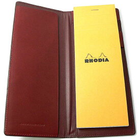 メモ帳 ロディア メモカバー ブロックロディア レザーカバー No.8 ワインレッド IOL6002WN RHODIA 本革 イタリアンレザー プレゼント 母の日