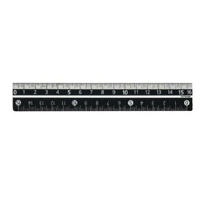 カラー定規 16cm ブラック KB027BK クツワ KUTSUWA