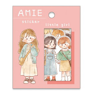 マインドウェイブ Amie アミ ステッカー little girl リトル ガール 82553 イラスト コラージュ 素材 デコレーション MINDWAVE
