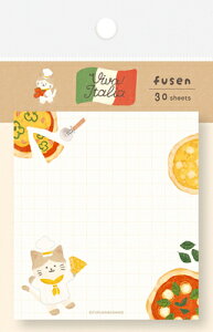 古川紙工 数量限定 付箋 ピザにゃんこ ネコシェフ イタリア 小さなレストラン viva Italia QF254 業者様歓迎