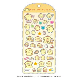×× シール コットンパフィーシール キャラクター サンリオ ポムポムプリン 138682 クラックス CRUX