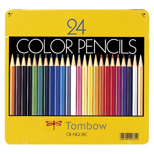 10％OFF プレゼント トンボ 色鉛筆 24色 配送方法は選べません 送料無料 CB-NQ24C