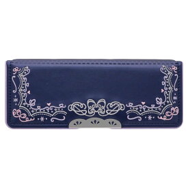 ふでばこ 筆箱 ペンケース 小学生 女の子 ヨコピタ リカーモ パールネイビー S1313975 新入学 新学期 文具 文房具 えんぴつ削り 両面 サンスター文具