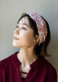 V＆A ブロックプリント ヘアバンド デコローズ柄 【フェアトレード】 【ピープルツリー公式】 【PeopleTree】 【V＆A 】 SDGs エシカル サスティナブル レディース