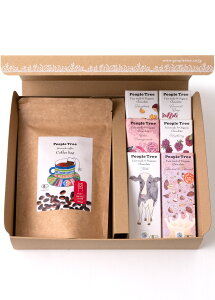 【ピープルツリー 公式】【people tree】ピープルツリー チョコ フェアトレード オーガニック 板チョコ6枚&コーヒー バッグ セット【フェアトレード】 【PeopleTree】 箱入り ギフト お歳暮 クリ