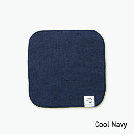 MINUS DGREE マイナスディグリー / cool navy クール ネイビー / ハンカチ / 100percent ヒャクパーセント / 100% / 冷感素材 コットン 今治 無地 ハンドタオル 手拭き Towel 濃紺【メール便対応】