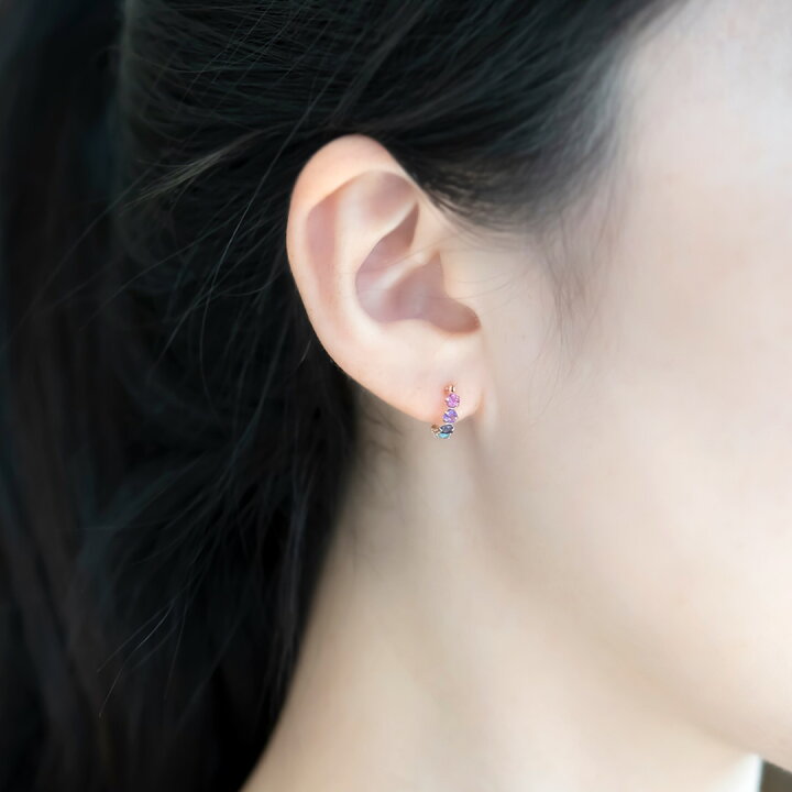 楽天市場】【お守りアミュレット♪】スナップピアス K10ピンクゴールド 
