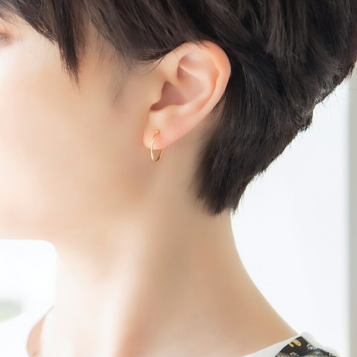 楽天市場】【定番！地金スナップピアス】 K18イエローゴールド 1mm 