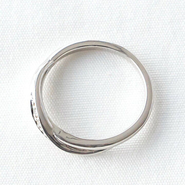 楽天市場 幸せを呼ぶ小指の魔法ピンキーリング 永遠の輝きプラチナ プラチナ900 ダイヤモンド合計0 02ct 4月誕生石 ウェーブ クロス アクセサリーpepe