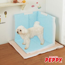 コーナー足上げおしっこガード （旧商品名：やわらかプラダンおしっこガード） 犬 トイレ オス トイレトレー 室内トイレ 大型犬 囲い 足上げ ペピイ