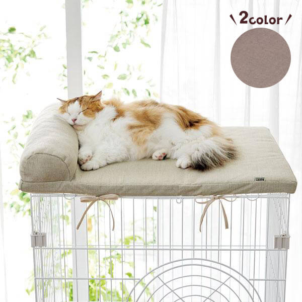 楽天市場】【 猫 ケージ ベッド 】ケージ用天井ベッド 枕付き : PEPPY