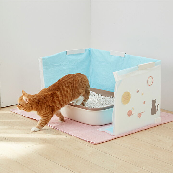 楽天市場 幅がかわる砂ガード ショート 幅40 60 奥行40 高さ40cm 猫 トイレカバー ハウス 国産 ペピイオリジナル Peppy ペピイ 楽天市場店