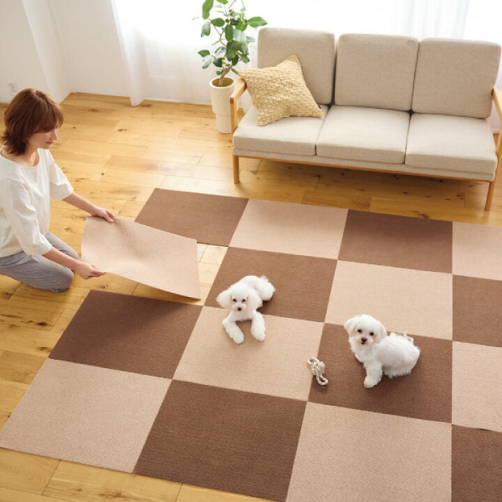 楽天市場】ピタッと吸着タイルマット 大判サイズ 無地 45×60cm 国産 犬 