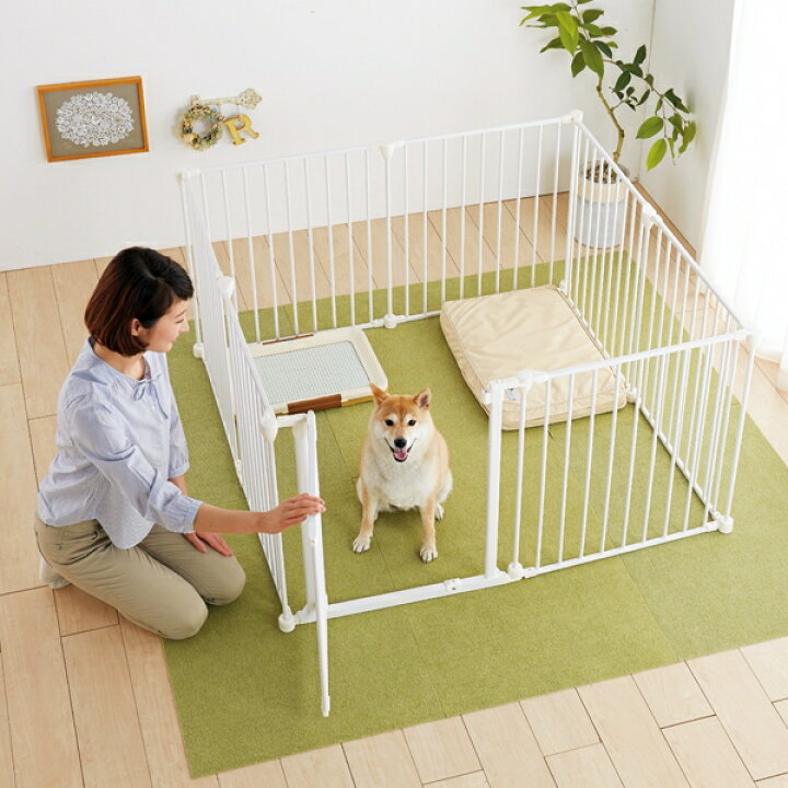 楽天市場 アレンジサークル スチール 室内サークル 折りたたみ 犬 サークル 室内 ケージ 多頭飼い ペピイオリジナル Peppy ペピイ 楽天市場店