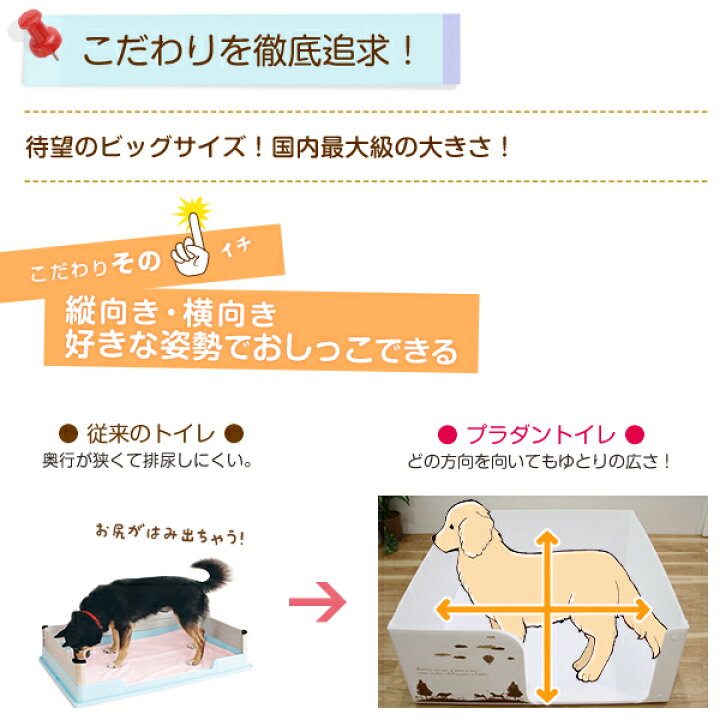 楽天市場 やわらかプラダントイレ 90cm角 犬 トイレ トイレトレー 室内トイレ 大型犬 国産 囲い 足上げ ゴールデンレトリバー 介護 老犬 シニア ペピイオリジナル Peppy ペピイ 楽天市場店