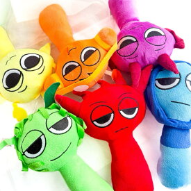 スプランキー風 歌うモンスター プランキーモンスター ぬいぐるみ 音楽 ゲーム キャラクター 音楽作成 カラフル 子供 レッド イエロー オレンジ ブルー ホワイト グレー グリーン 誕生日 プレゼント