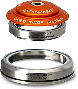 (�ŒZ��������) �N���X�L���O(Chris King) DropSet 5 Matte Mango �C���e�O�����K�i�Ή� Upper Bearing�FIS42/28.6 45/45 Lower Bearing�FIS52/40 45/45 1-1/8 �� 1.5 �X�`�[���x�A�����O�w�b�h�Z�b�g ��������