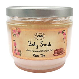 サボン ボディスクラブ 600g ローズティー SABON バスグッズ ボディスクラブ [5937] 送料無料 ジャータイプ マッサージソルト オイル 塩 ボディケア マッサージ用 バス＆ボディケア 保湿 血行促進