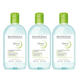 ビオデルマ セビウム H2O D(緑) 500ml×3本セット クレンジングウォーター BIODERMA クレンジング [5851/5465]送料無料 敏感オイリー 混合肌