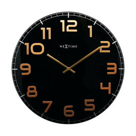 オランダ発 NexTime ネクスタイム 壁掛け時計 クラッシーラージ ブラック おしゃれ 誕生日 記念 プレゼント ギフト 送料無料