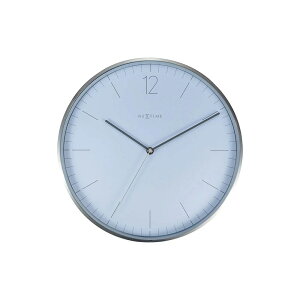 オランダ発 NexTime ネクスタイム 壁掛け時計 エッセンシャルシルバー ホワイト おしゃれ 誕生日 記念 プレゼント ギフト 送料無料